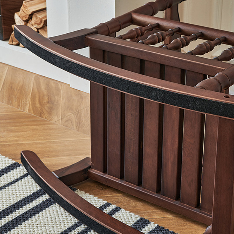 wangling hone Elegant solid walnut environmental rocking chair | Wayfair