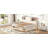  Wooden Daybed With 3 Storage Drawers, Upper Soft Board, Shelf, And A Set Of Sockets And USB Ports, White-1285411969-1285411982