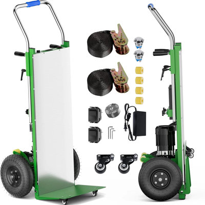 Electric Stair Climbing Dolly - 1300w Brushless Motor, 900lbs Load, Foldable For Warehouse, Home & Logistics