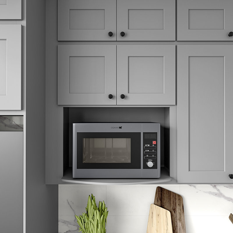 Armoire murale à micro-ondes, Gris, L 30 po x H 36 po x P 17 po