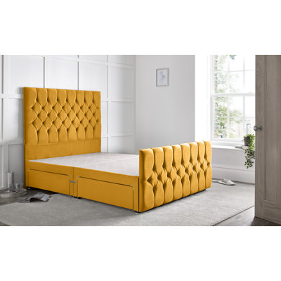 Fleisher Divan Bed with 54" Floorstanding Headboard
