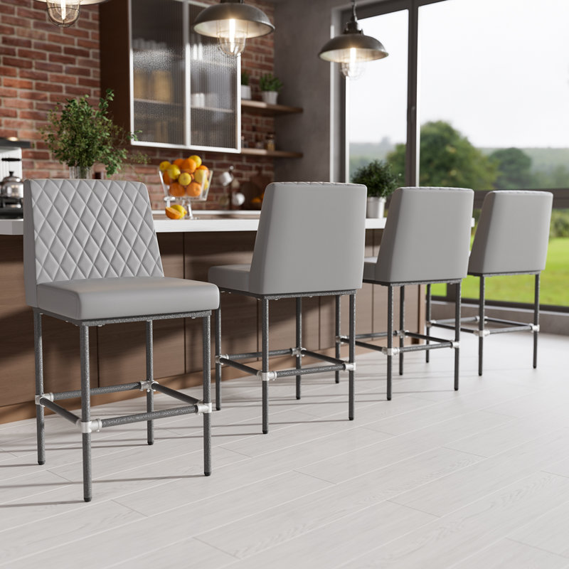 Terrey 24'' Counter Stool, Gray