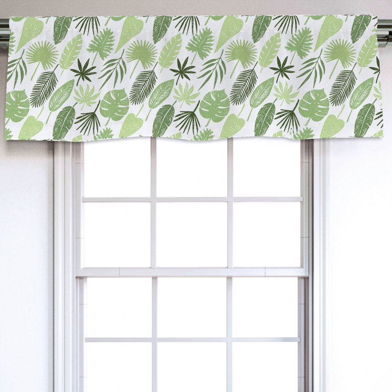 Sateen Floral Ruffled Window Valance