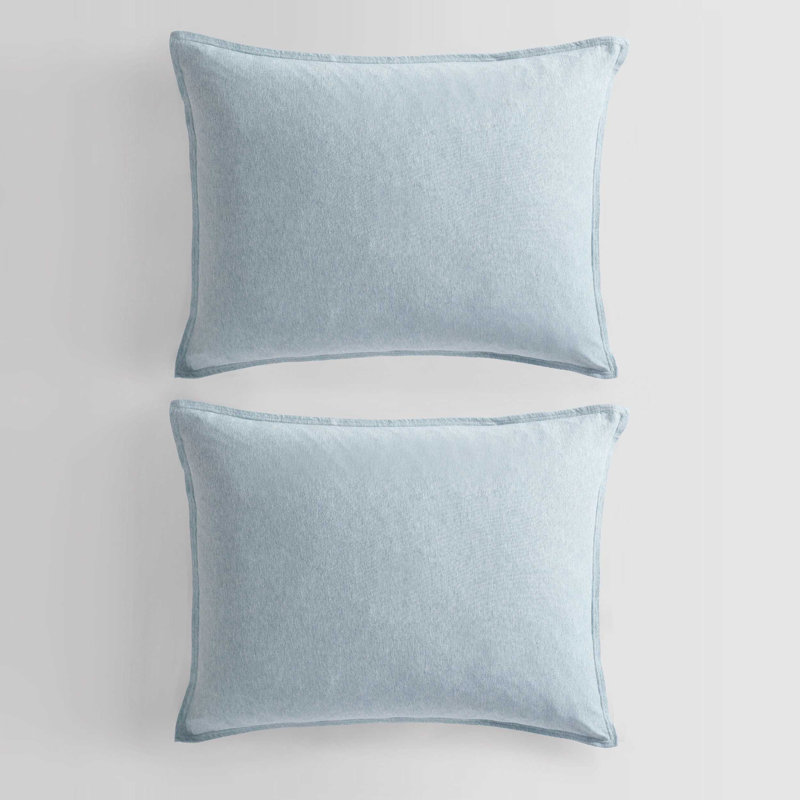 Calvin Klein Modern Cotton Melange Duvet Cover Set, King Duvet Cover +  2 King Shams, Blue