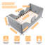Toddler Bed, Toddler Floor Bed – Low-to-Ground Design with Detachable Guard Rails, Soft Upholstered Transition Bed, Standard Crib Size for kids Ages 1–6 (Grey)-1460715966