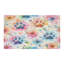 Tapis tressé avec pattes éclaboussées et peinture-106464304