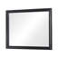 Miroir en bois 47 po, cadre paysager, classique, noir