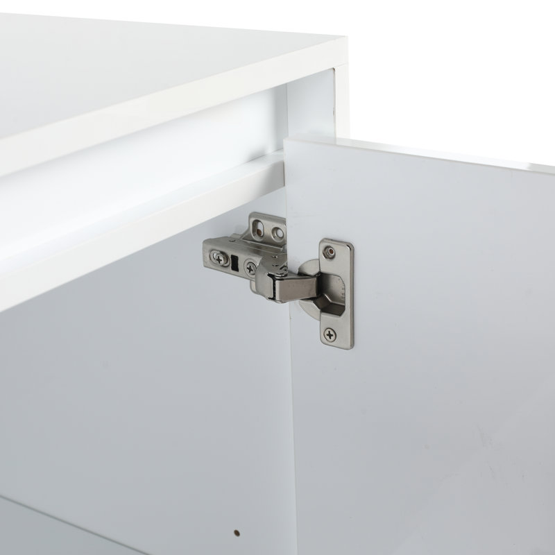 Meuble-lavabo autoportant 48 po avec lavabo en résine, 1 armoire de rangement et 1 armoire murale 48 po