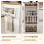 Îlot de cuisine roulant avec abattant, armoire à poubelle, tiroirs et rangement, blanc-352250704