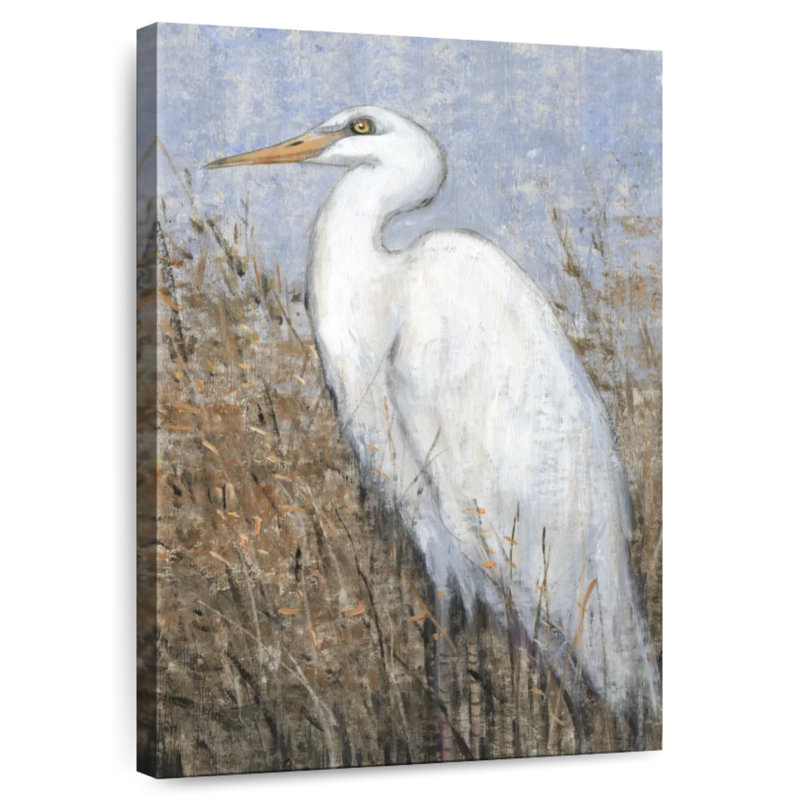 Brampt White Heron II, 30" H x 20" W