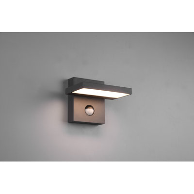 Treder Black Integrated LED Outdoor Armed Sconce
