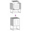 36cm W Steel Bedside Table-1599888863