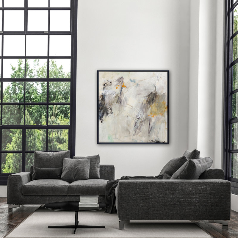 Quiet Presence Print by Patricia Schwimmer, Black Framed Canvas, 42" H x 42" W x 2.5" D