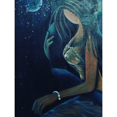 Moment Of Eternity - The Nightfall | Acrylic On Canvas | By Alka Sengar -  Exotic India, DDJ151
