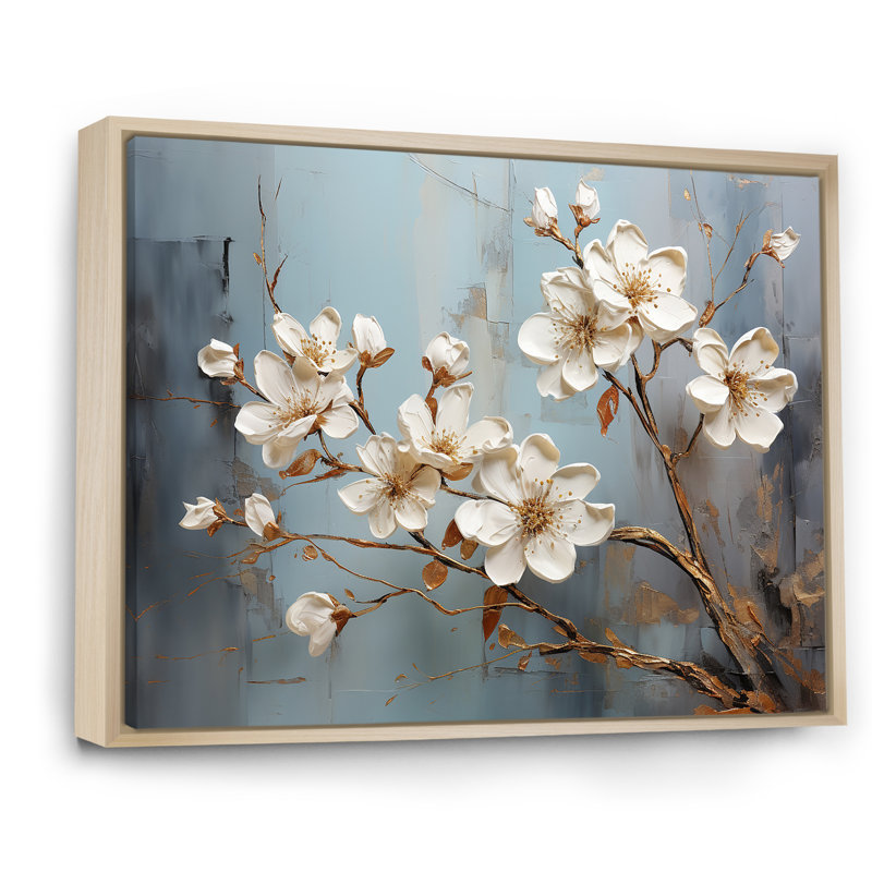 Jonquilles Gilded Beauty - décorations dorées, Cadre naturel flottant, H 16 po x l 32 po x P 1 po