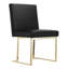 Chaise d'appoint de salle à manger rembourrée en velours Pangea Home Dexter-2000983443-2000983445