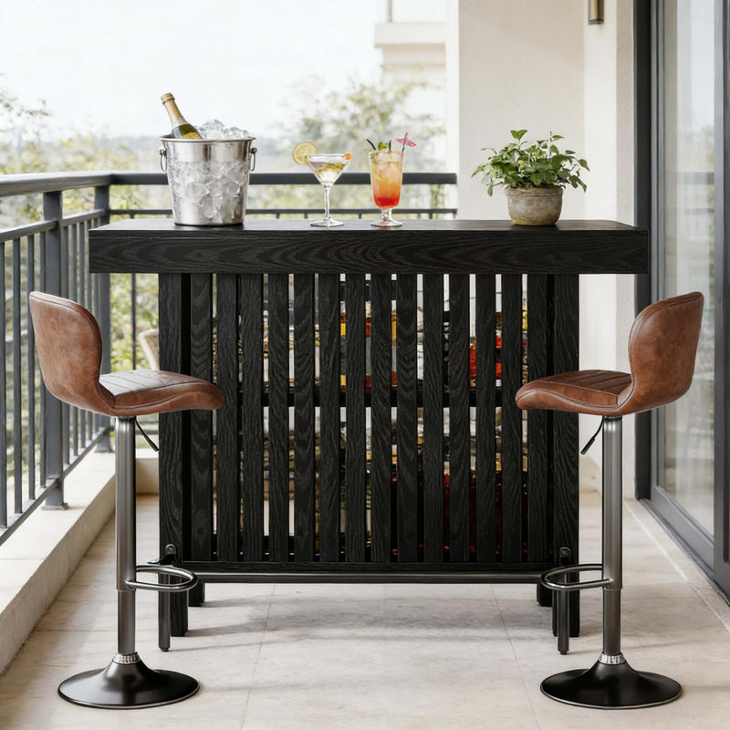 Table de bar polyvalente avec rangement moderne