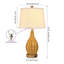 Lampe de table en rotin 23 po avec port USB, lampe de chevet naturelle tissée pour chambre