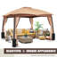 12 pi. L 10 pi. D Pavillon de jardin en métal avec filet-86176385
