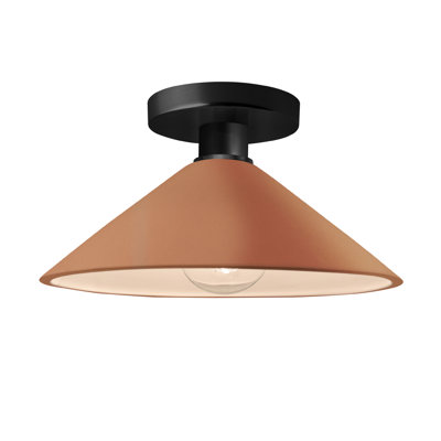 Single Light Ceramic Semi Flush Mount
