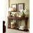 Constableville Transitional Oak Rectangular Console Table with Display Shelves | Stylish Storage for Living Room & Entryway-2073036982