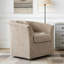 Fauteuil demi-tonneau pivotant en similicuir-2050331423