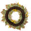 Couronne de brindilles artificielles blanches et orange 28 po