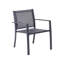 Garden Lounge Set with Table 4 Seater Castone Metal Dark Grey-1024423347