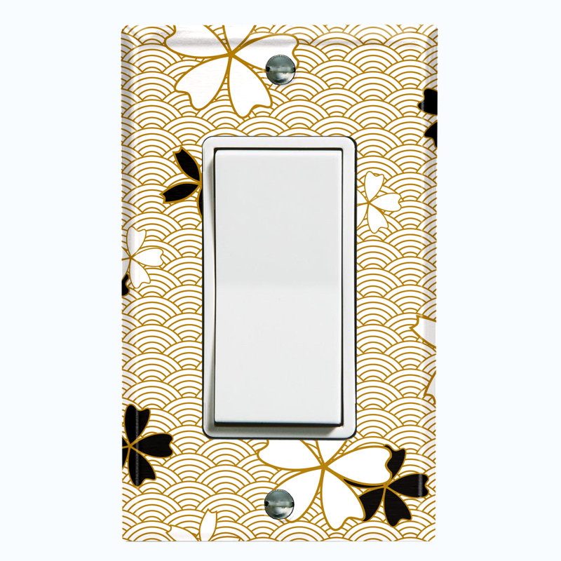 Patterned 1 - Gang Toggle Light Switch Standard Wall Plate