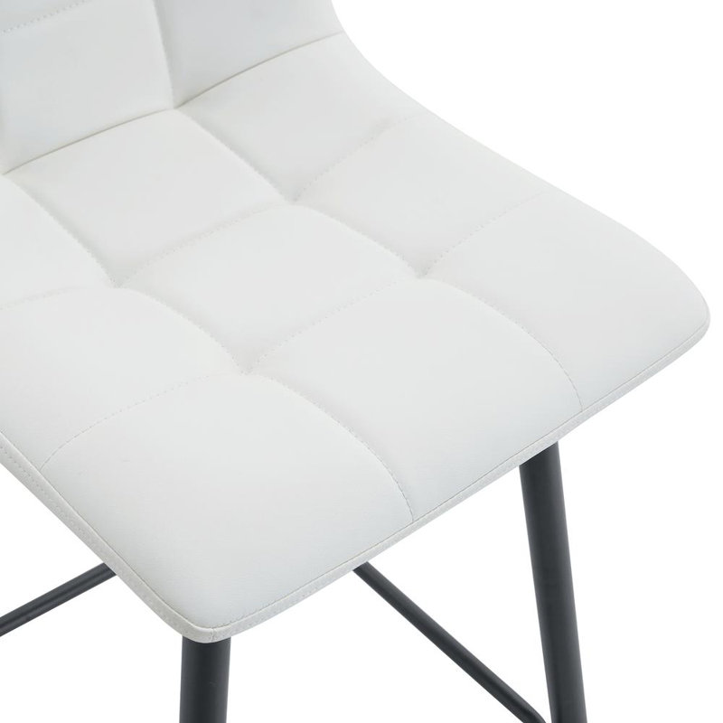 2-Piece Bar Stools (White+Black)
