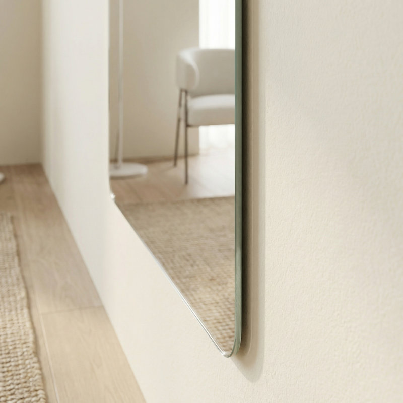 Miroir pleine grandeur 56 "x 16" sans cadre pour mur, chambre à coucher, salle de bain, salon, 56 po x 15 po