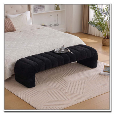 Banc rembourré en chenille
