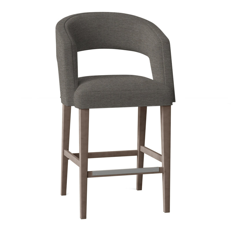 Bryant Upholstered Stool with Solid Wood Frame, Indigo (8789 90), Mica