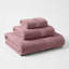 Ensemble de 3 serviettes de toilette en coton Atlas Heavyweight Plush Absorbant Solid Dobby Border-1405965654