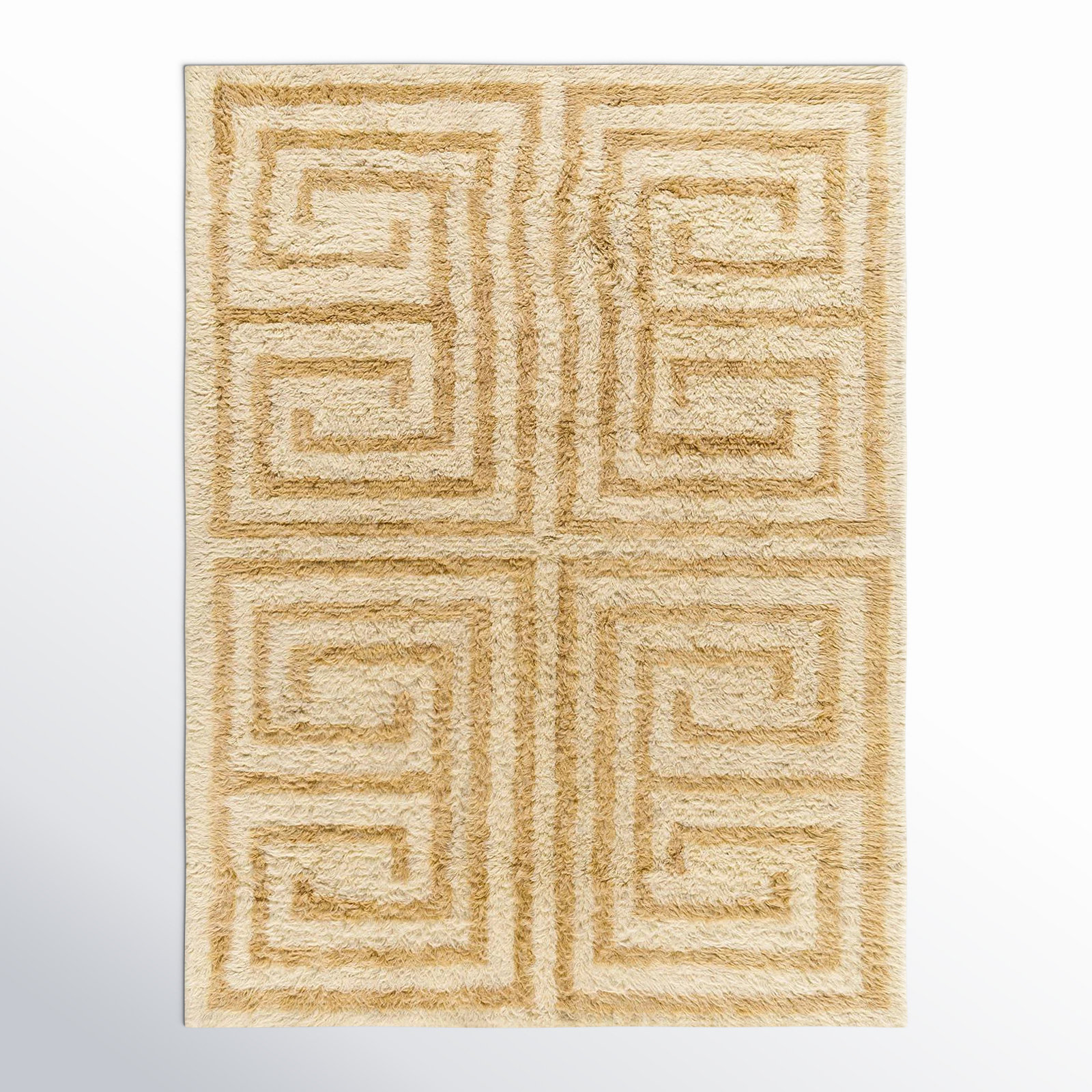 Anemone Hand-Tufted Geometric Shag Rug, Rectangle 9' x 12'