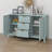 Storage Cabinet Fluted Sideboard Buffet Cabinet With Storage With 2 Doors And 3 Drawers-2065893039