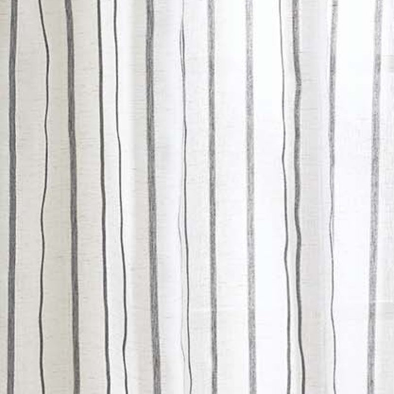 Gray Sheer Tie Top Window Valance and Tiers Set