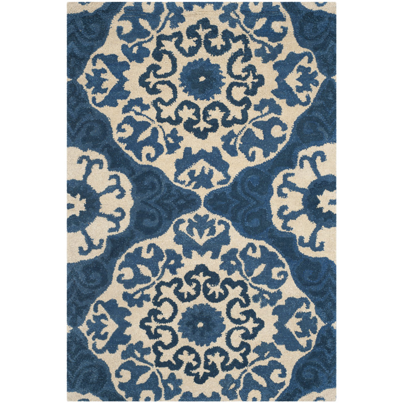 Tapis oriental en laine touffeté à la main Baumgartner, Rectangle de 5 pi x 8 pi