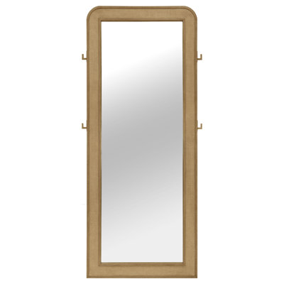 Maxine Cane Weave Full Length Standing Floor Mirror Sand Wash