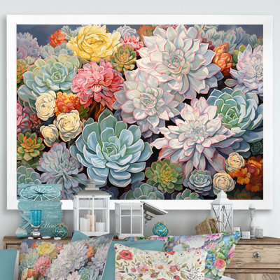 Breloque succulente bleue