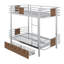 Lit superposé simple au-dessus de simple TG avec tiroirs Adiel Kids-888070743