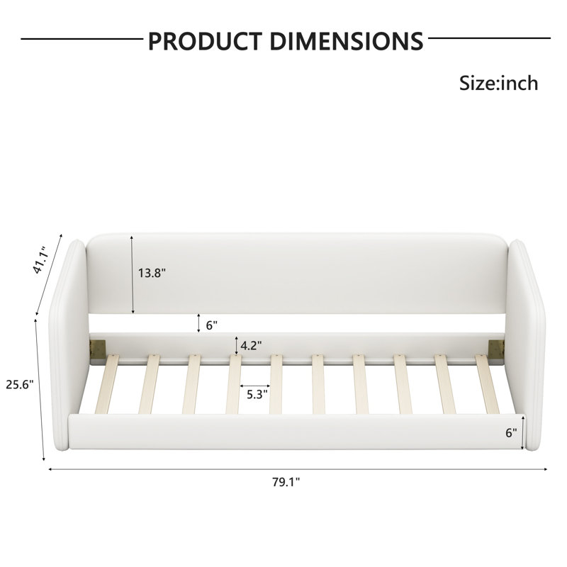 Lit simple au sol, Beige