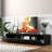 Wall Mounted Floating TV Stand with Drop-Down Cabinets