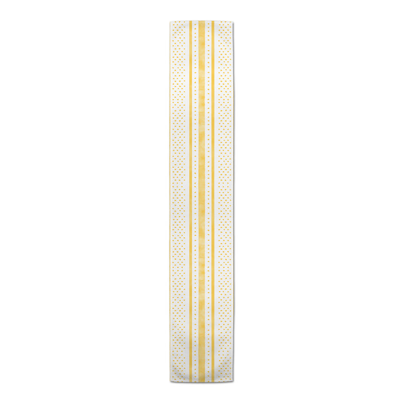 Jessine Striped Table Runner, Yellow, 90" x 16"