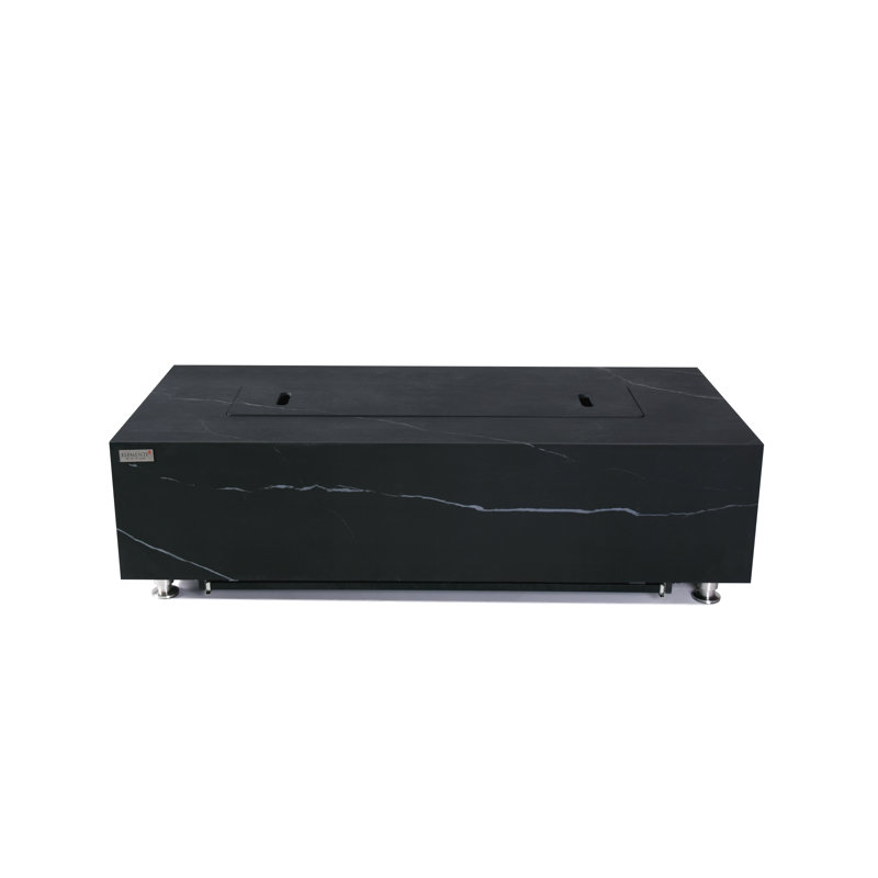 Valencia/Athens/Varna/Carrara Outdoor Marble Porcelain Fire Table 60,000 BTU - Includes Fire Glass, Lid & PVC Cover, Propane