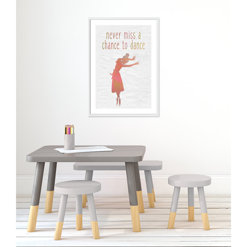 Impression sur papier Dance B, H 34,5 po x l 24,5 po x P 1,18 po, Encadré de boîte blanc