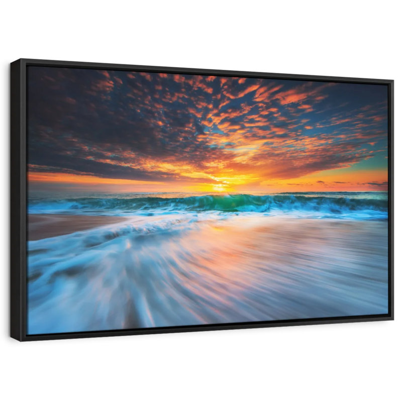" Cloudscape Over Beach Canvas Print ", 13" H x 19" W