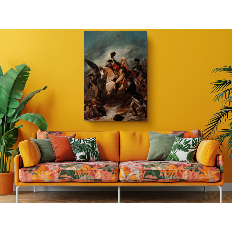 «George Washington at Princeton 1777» par Alonzo Chappel, reproduction, H 36 po x l 24 po