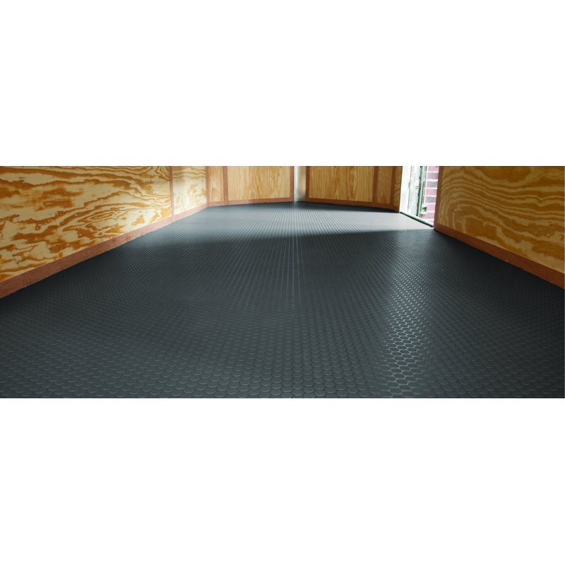 Small Coin Trailer Flooring Roll, Slate Gray, 0.095" H X 102" W x 180" L