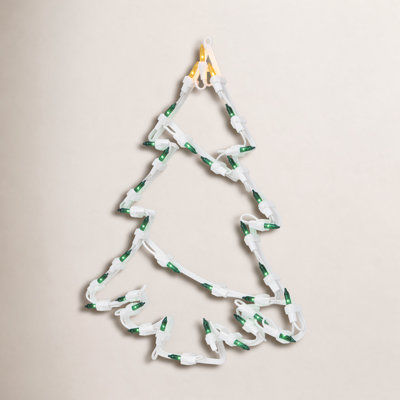15" Lighted Christmas Tree Window Silhouette